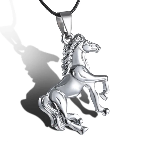 Cute Animal Horse Pendant Necklace For Women Dainty Silver Color Chain Clothing Costume Jewelry Accessories Wholesale