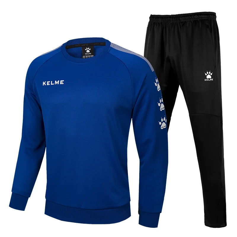 KELME Sweatshirt Sports Sets Men Jogger Training Running Suit Workout Tracksuit Thick Trousers Training Sportswear 3891370-1 5