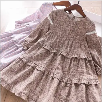 

girl cotton print dresses 2020 spring girls Long sleeve dress kids clothing fashion Children's clothes