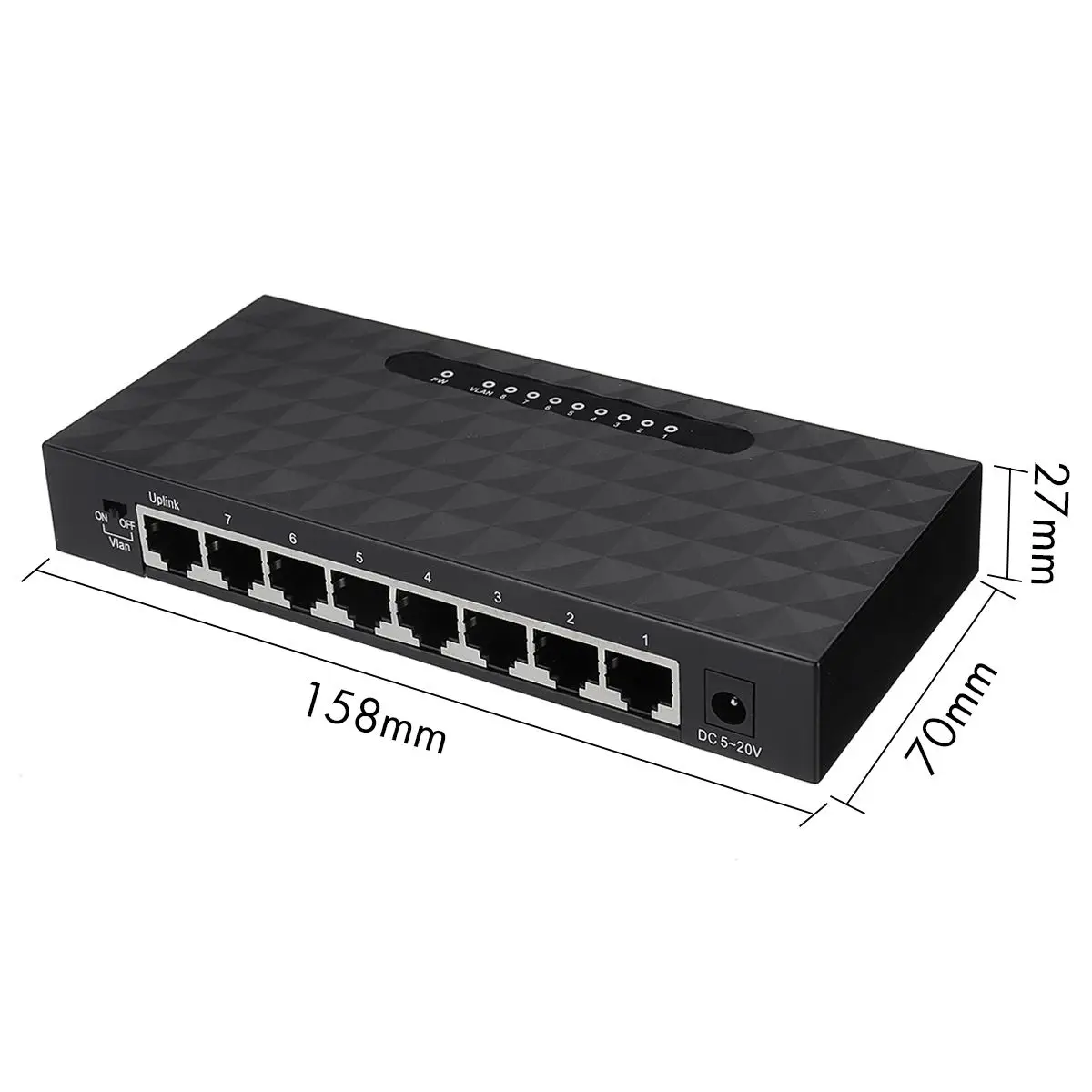 1Pcs 5V 5-Ports 8-Ports RJ-45 10/100Mbps Gigabit Ethernet Network Switch Internet Hub for TV Computer Games