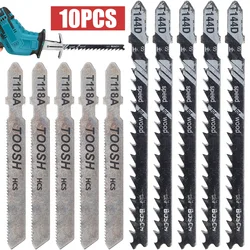 Lames de scie sauteuse assorties T144D T118A, arbre en T HCS, pour métal, bois, plastique, outil électrique de bricolage, 10 pièces 