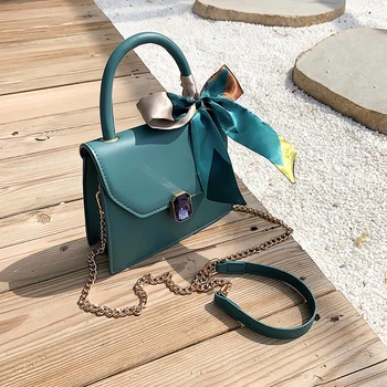 

Small Women Shoulder Bags Pu Leather Crossbody Bags For Female Elegant Female Ribbon Tote Bag