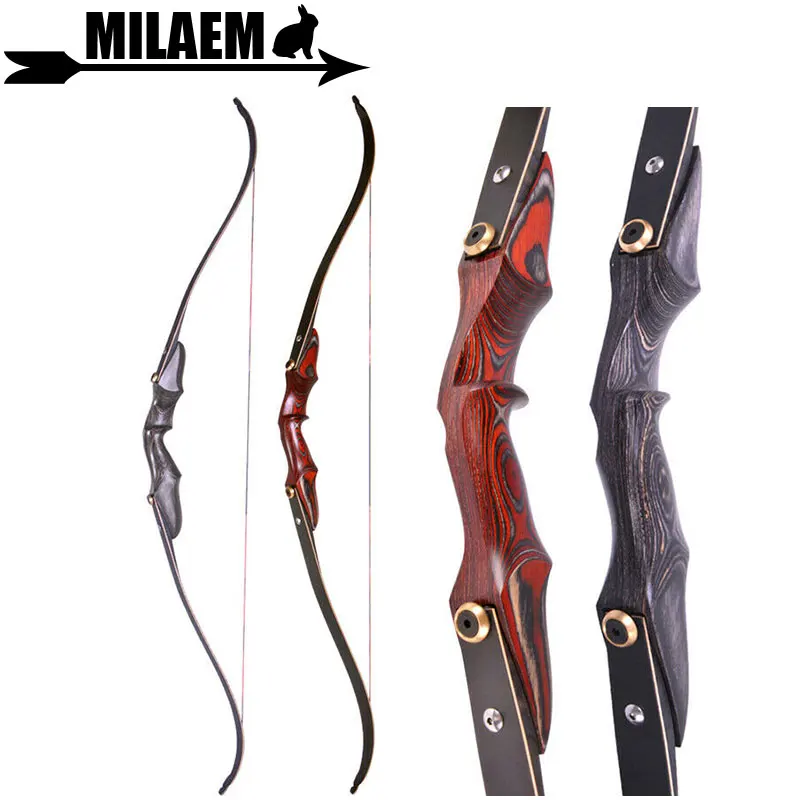 

Archery 58inch ILF Recurve Bow 15inch Wooden Bow Riser Handle Takedown American Hunting Bow Target Shooting Accessories