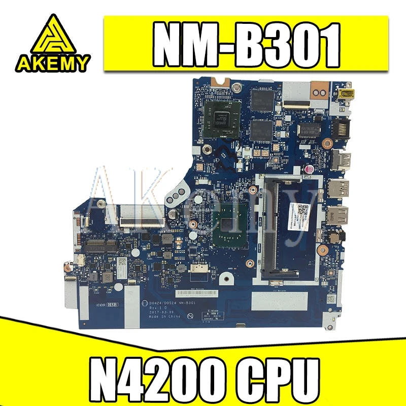 Отлично подходит для For Lenovo 320-15IAP материнская плата с N4200 CPU DDR3 5B20P20646 NM-B301 100%
