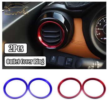 

Reamocea 2X Car-styling Side Outlet Trim Fit for Nissan Kicks 2016 2017 2018 Air Vent Decoration Ring Circle Molding Inner Cover