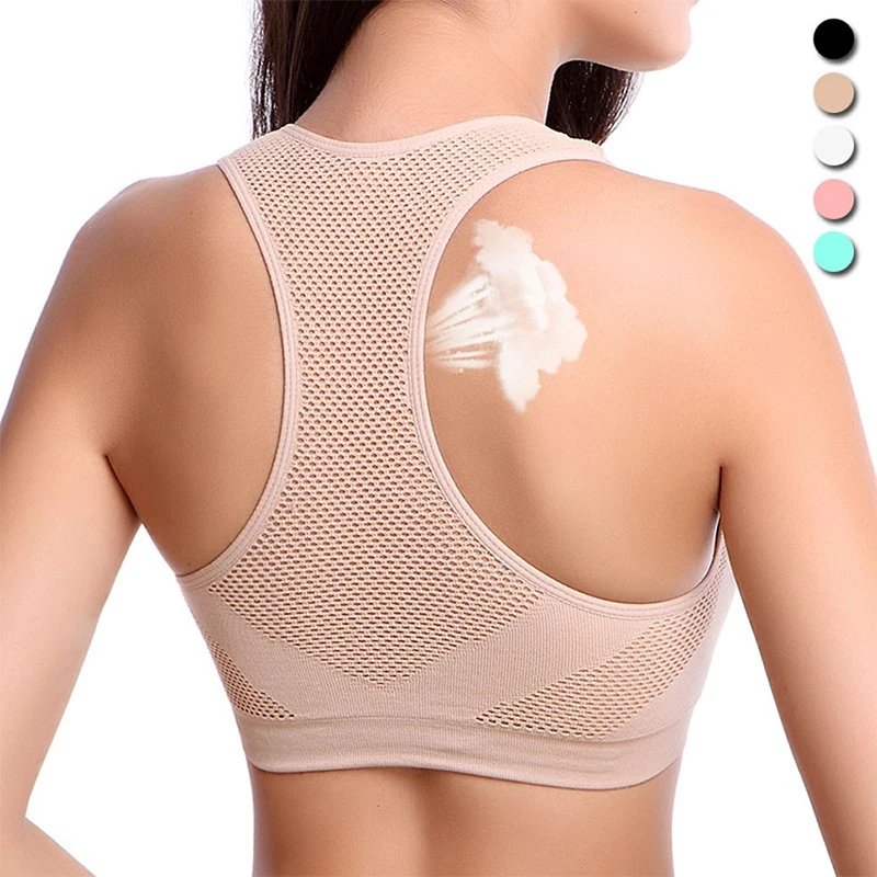 

DERUILADY Comfort Breathable Bralette Vest Tanks Gym Running Jogging Workout Fitness Bra Sexy Wireless Seamless Bras For Women