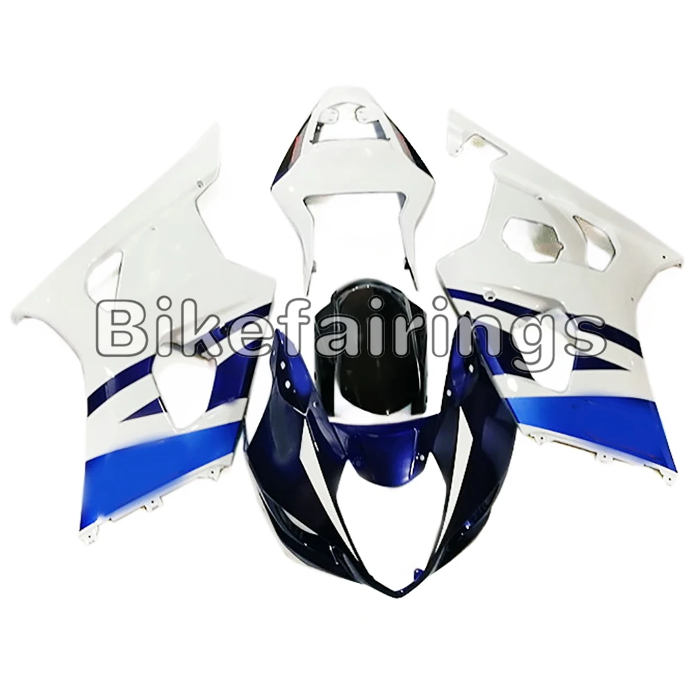 Белый комплект синих обтекателей для Suzuki GSXR1000 K3 2003 2004 03 04 K3 gsxr1000 Sportbike кузов комплект капоты из АБС