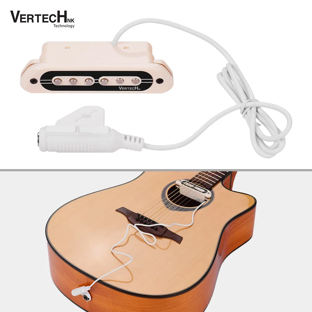 VERTECHnk VS-80 пассивная гитара Soundhole pick up Humbucker pick-up преобразователь 6,35 мм Endpin Jack для акустической фольклорной гитары