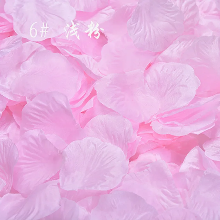 500 шт 5*5 см искусственные цветы с лепестками роз, шелковые цветы, свадебные украшения, украшения для комнаты, цветы с ручной броской - Цвет: 6 Light pink