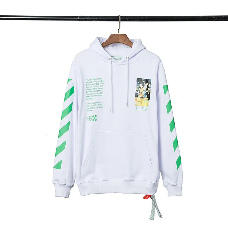 19SS OFF-WHITE OW Осень Зима Новая высококачественная танцевальная пара Толстовка