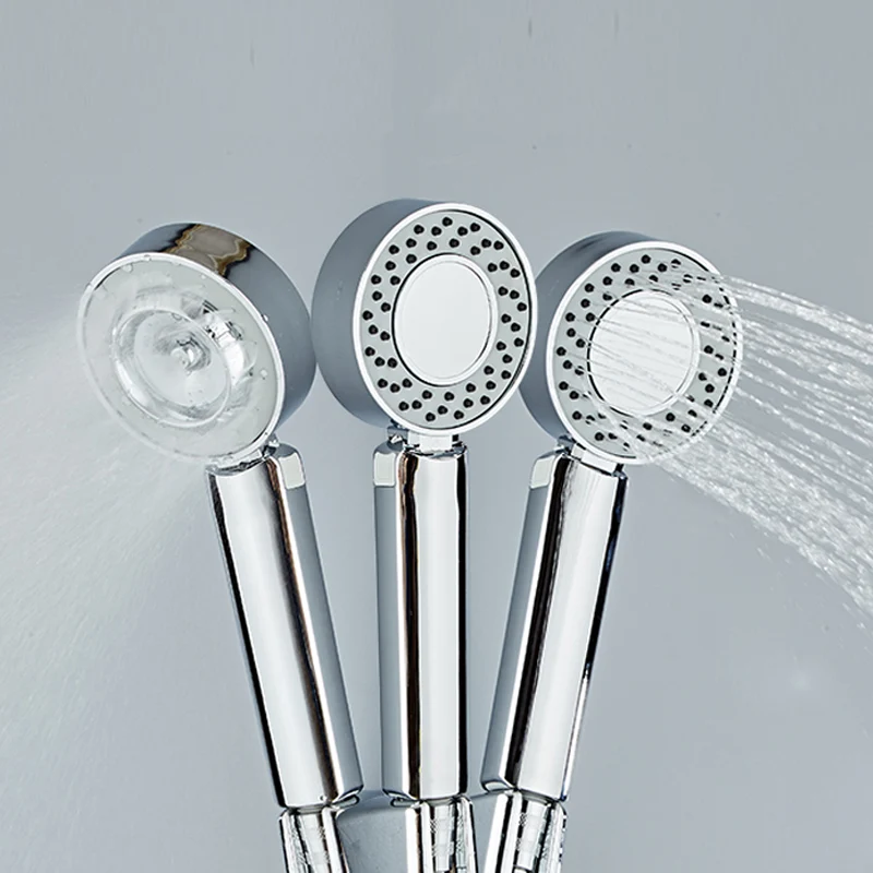 1Pc Double-sided Dual Function Shower Head Round Water Saving High Pressure 