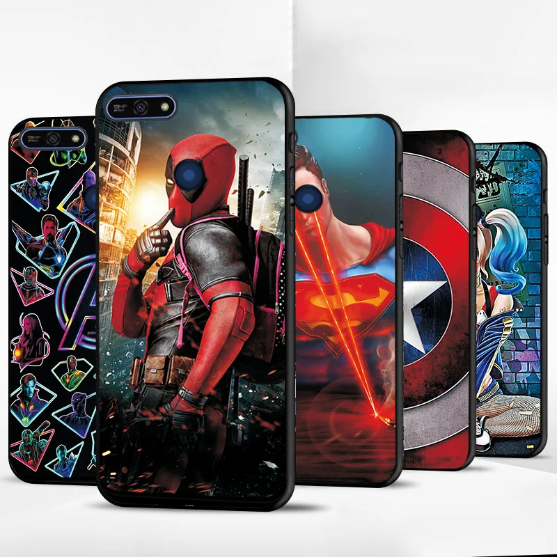 Черный чехол ТПУ для huawei Honor 7A 5,45 7A Pro 5,7 7C ру 5,7 7C 5,99 чехол для телефона для Y5 Y6 Prime чехол Y5 Lite чехол-накладка