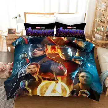 

The Avengers Heroes Bed Linens for Kid's Quilt Duvet Cover Queen Bedspreads Children's Room Twin Bedding Set King size 3D print