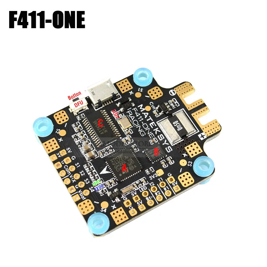 

Matek System FLIGHT CONTROLLER F411-One F4 Flight Controller AIO OSD 5V BEC Current Sensor For RC Models Multicopter Frame Parts