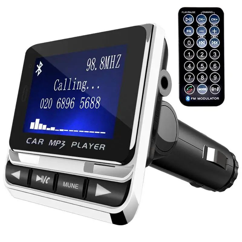 

FM Transmitter,Car Transmitter MP3 Player Hand-Free Calling Radio Audio Adapter Bluetooth Transmitter Car Kit,USB Charger,TF C