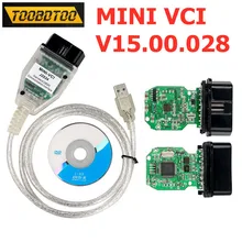 V15.00.028 para a microplaqueta ft232rl de toyota mini vci j2534 cabos diagnósticos do carro minivci tis apoio techstream multi-línguas