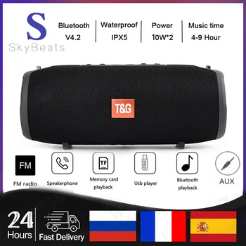 

TG118 Speakers High Power Bluetooth Speaker Waterproof Portable Column For PC Computer Speakers Subwoofer 3600mAh Soundbox