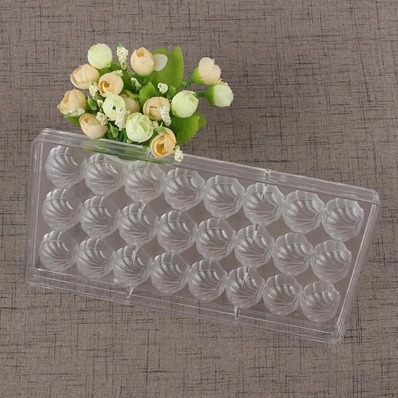 

Shell Shape Hard Chocolate Mold 3D Sea Shell Polycarbonate Clear Ice Jelly Candy Mould