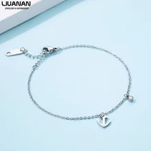 Нержавеющая сталь якорь цепь браслет серебряный цвет изящная бусина-Шарм браслет ювелирные изделия для женщин девочек Аксессуары в форме якоря