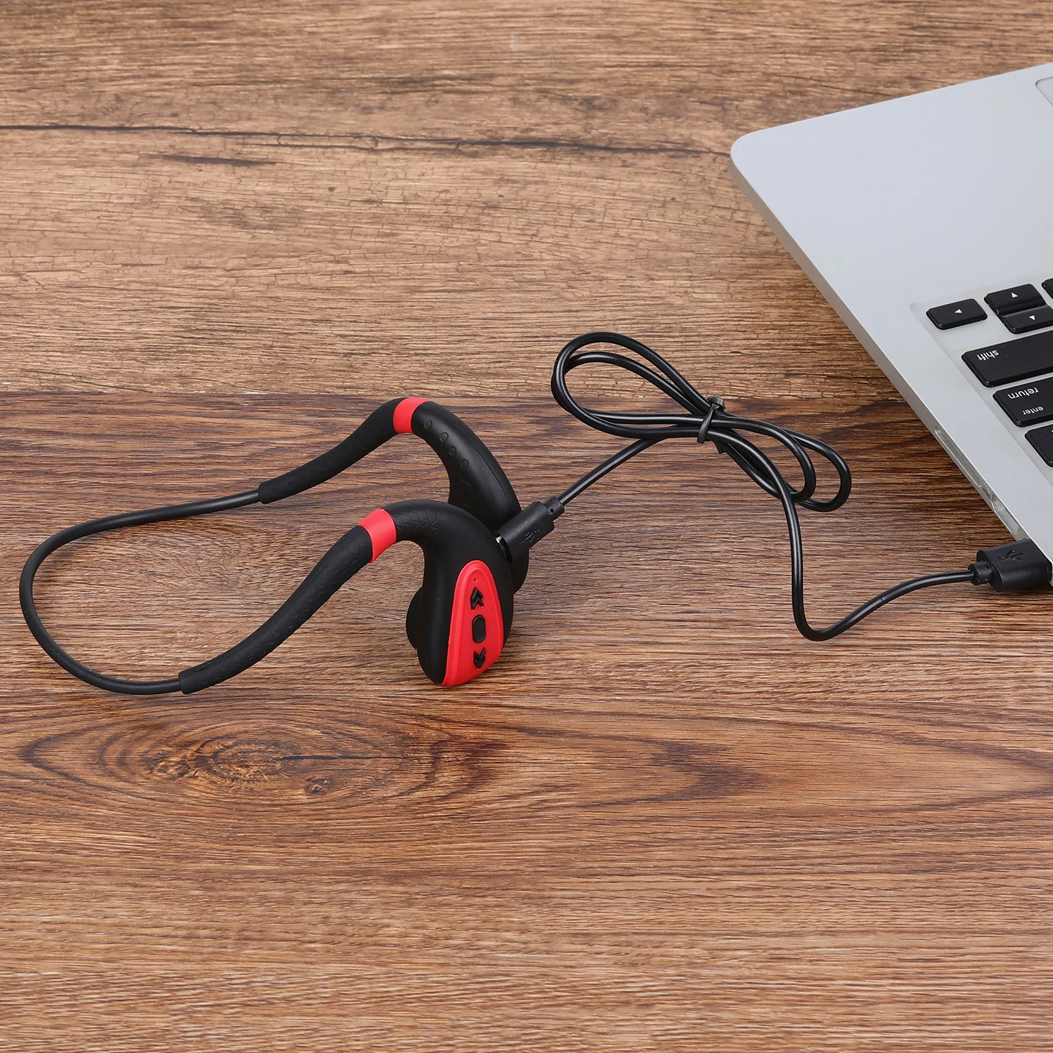 8G MP3 плеер костной проводимости гарнитура IPX8 водонепроницаемый шейный крючок