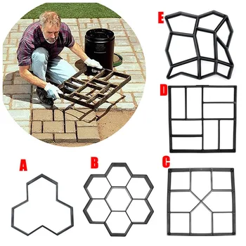 

Paving Molds Garden DIY Plastic Path Maker Pavement Model Concrete Stepping Stone Cement Mould Brick Garden Construction LC