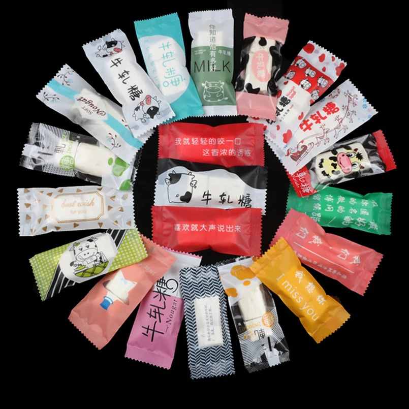 

200pcs/lot Candy Cookies Packaging Bag Various Patterns Birthday Baby Shower Polybag Sugar Peanut Candy Wrappers Party Supplies