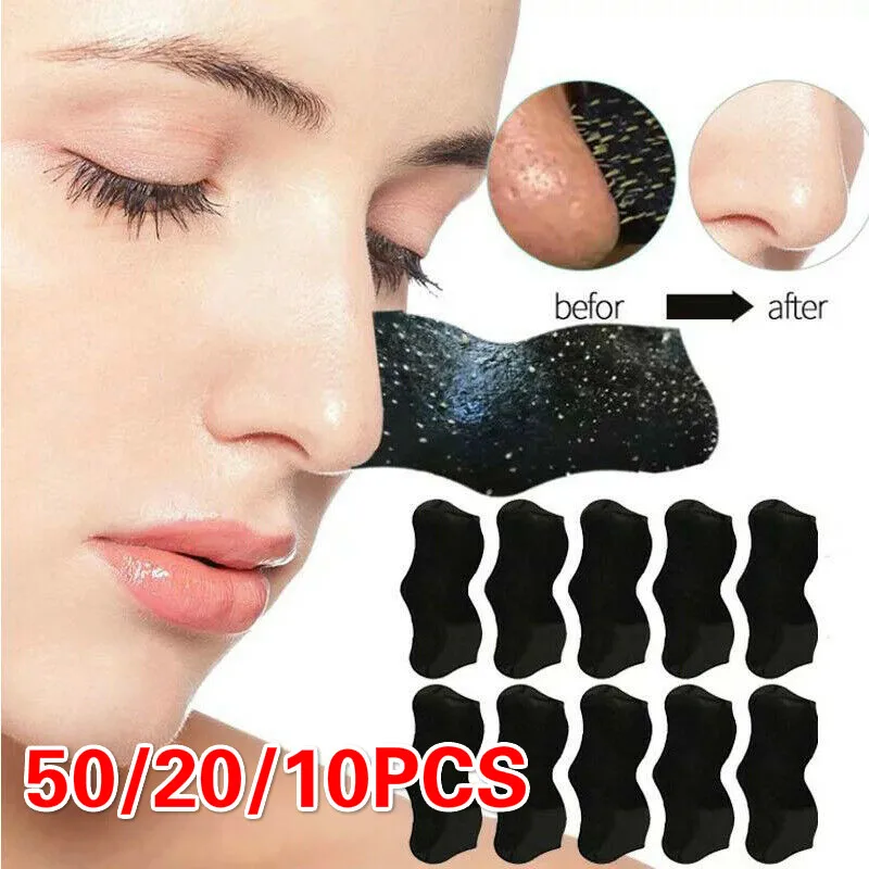 10-50PC nariz mascarilla para eliminar puntos negros limpieza profunda de la piel cuidado psiquiatra acné del poro tratamiento máscara nariz negro puntos poro limpio tiras