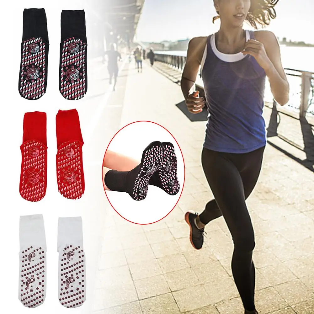 Sports Massage Socks Comfortable Breathable Tourmaline Magnet Therapy Massager Winter Self-Heating Health Foot Care Socks