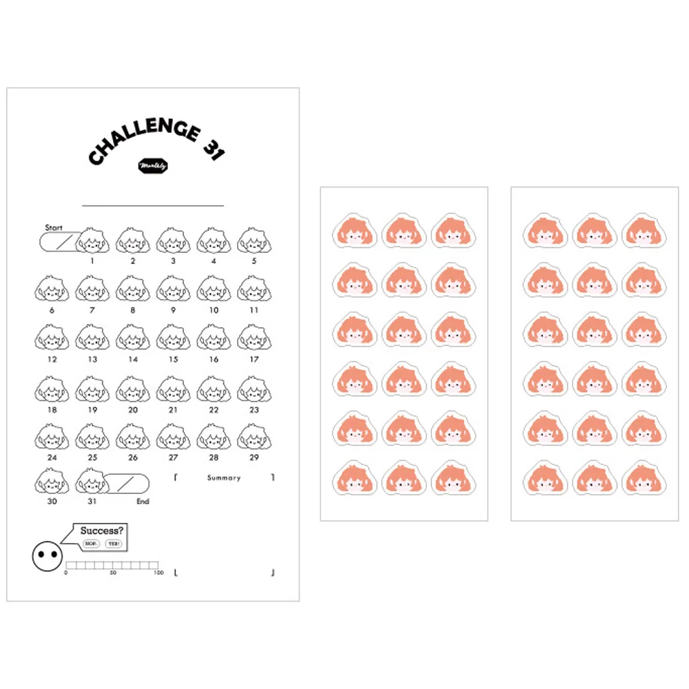 Style A Habits Tracker Planner 31-Day Daily Planning Pad Schedule with Stickers for Children Kids Adults Home School Supplies - Цвет: Style A