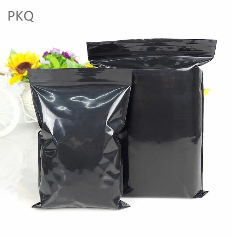 10pcs Super Large 40*60CM/50*70CM Plastic Zip Lock Packaging Bag Useful Black Self Sealing Ziplock Poly Pouch Retail Zipper Bag