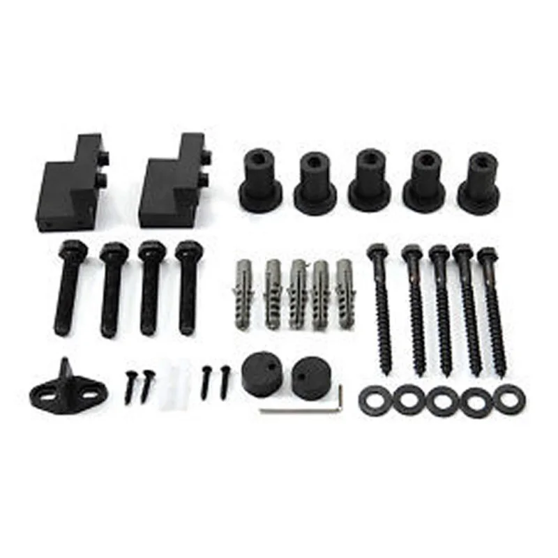 

Carbon Steel Sliding Barn Door Hardware Track Rail Kit Wall Mount Black durable higt quality accessory parts