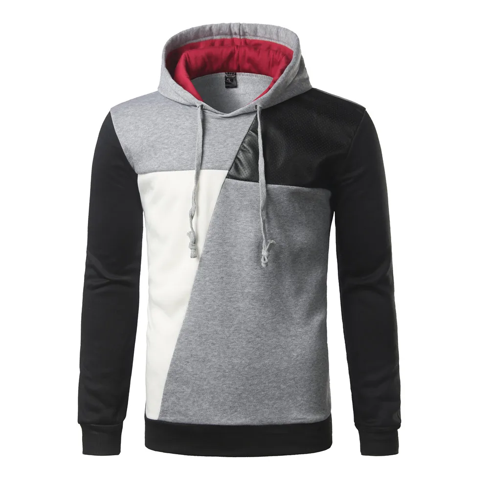 Light Gray Толстовки Спортивная одежда для мужчин модные хип-хоп толстовки пуловер свитшоты Черная Мужская футболка с принтом - Цвет: Light Gray