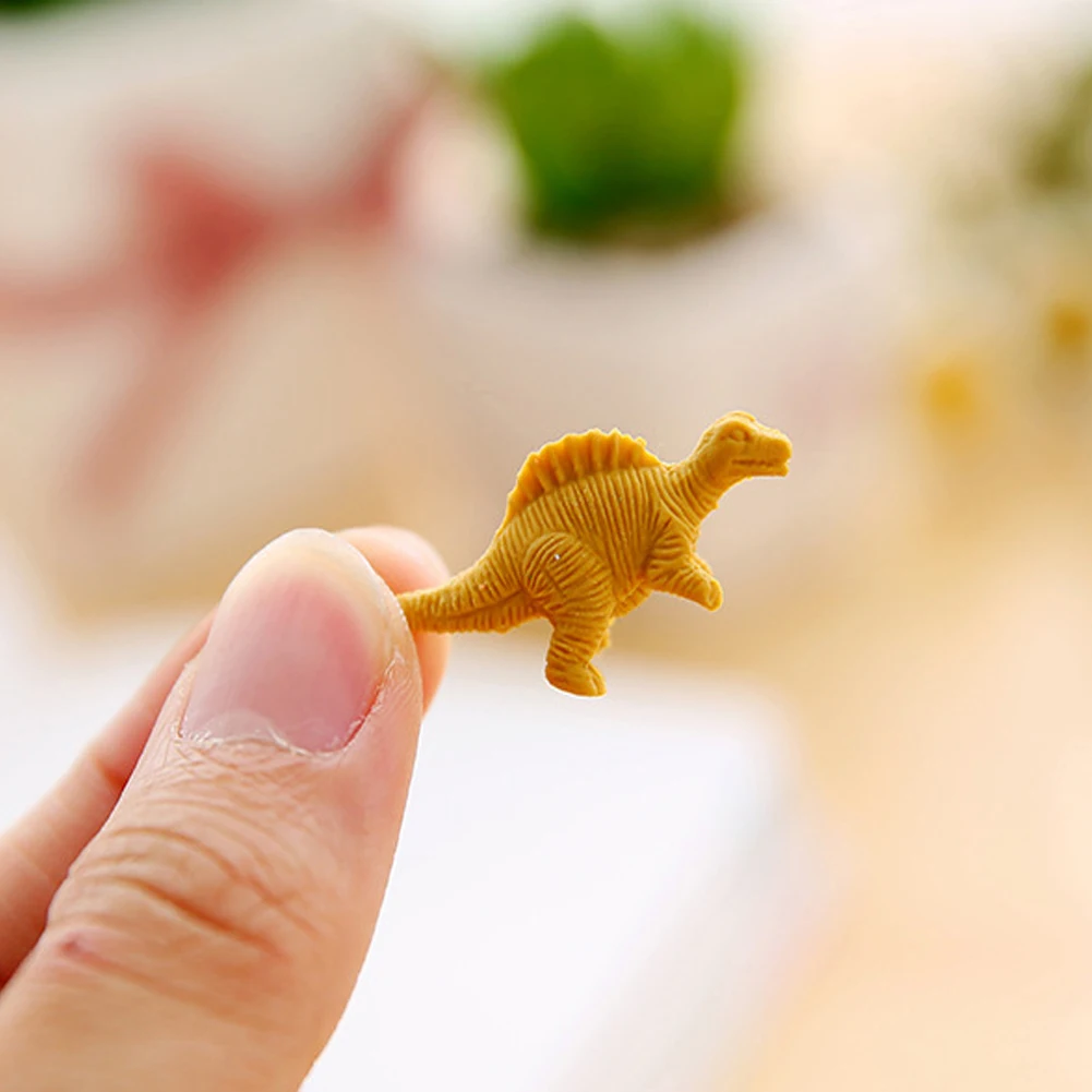 7 шт./компл. Мини мультфильм в форме динозавра резиновый ластик канцелярские принадлежности детский подарок