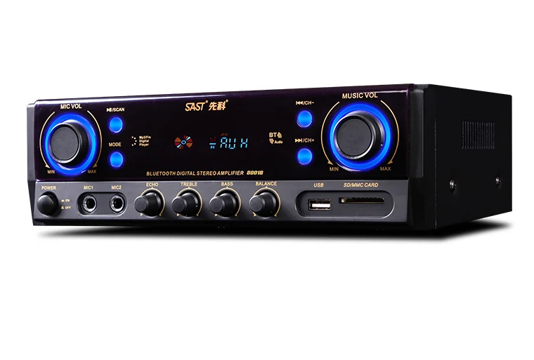SA-ST 8001B усилитель 2,0 канальный 150 Вт/hifi Bluetooth USB/SD без потерь декодирование домашний KTV усилитель