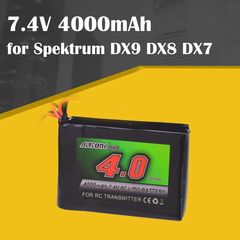 7 4 в 4000 мА/ч 8C RC передатчик аккумуляторная батарея Lipo для спектр DX8 DX7 DX6E DX9 пульт
