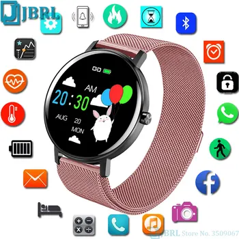 

Round Smart Band Women Men Smart Bracelet Fitness Tracker For Android IOS Smartband Top Full Touch Wristband Smart Wrist Band