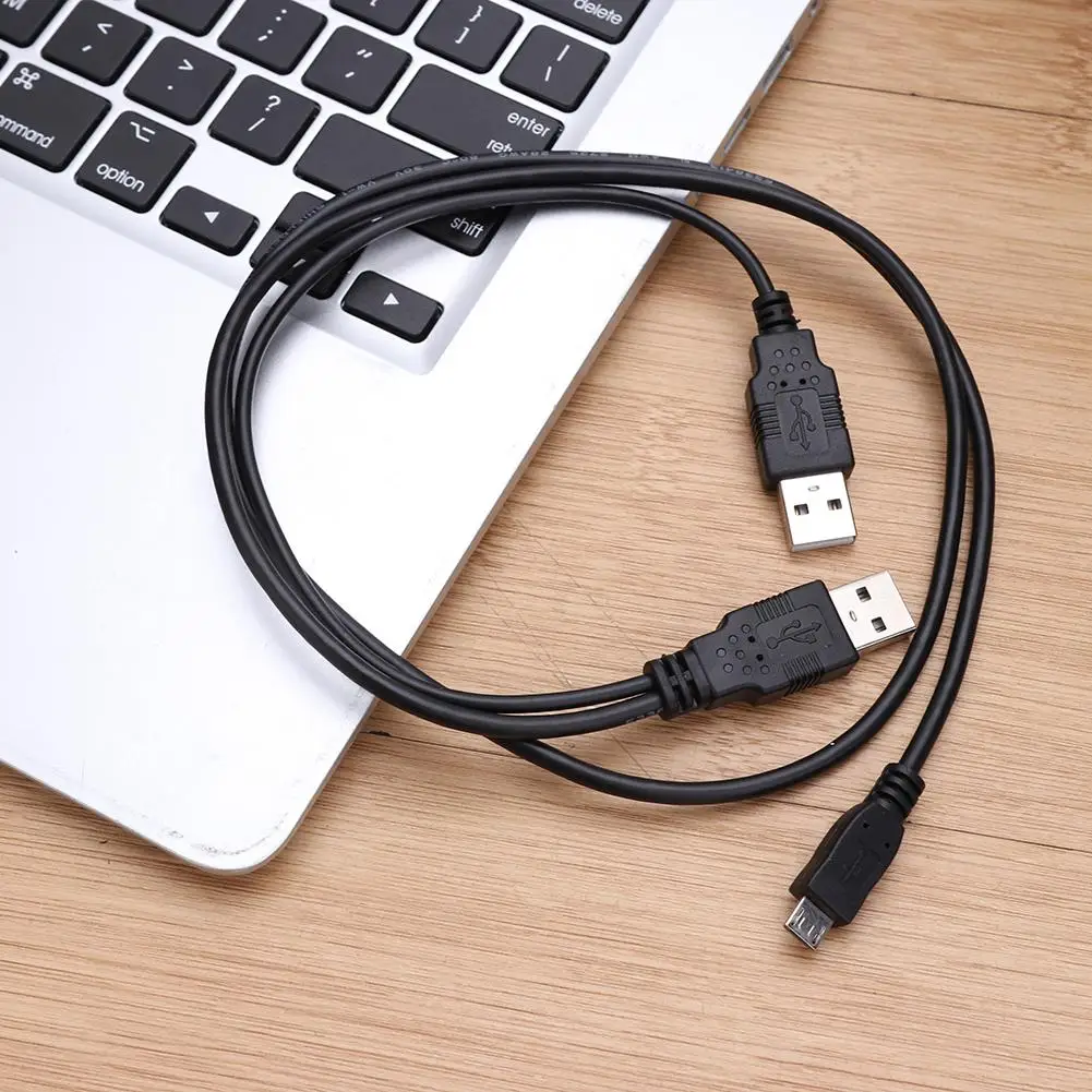 Двойной USB 2 0 Тип A кабель в 1 Micro B Дата шнур для 5 дюймового мобильного жесткого