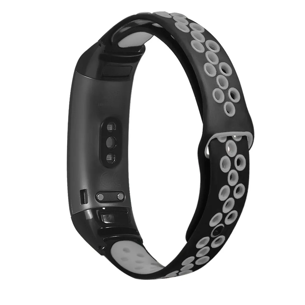 Силиконовый двухцветный ремешок на запястье для huawei Honor Band 5/4, браслет, Смарт-часы, ремешок для мужчин, Т-образный ремешок, женский, мужской, спортивный, 19Aug