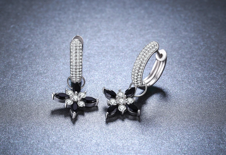 SODROV роскошные 925 пробы серебряные ювелирные изделия Свадебные Висячие серьги для женщин Букле д 'ореиль II078
