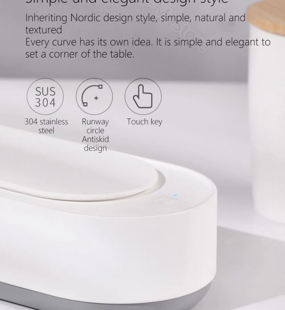 Xiaomi Mijia Youpin EraClean ультразвуковая Чистящая машина 45000 Гц высокая частота вибрации мыть все