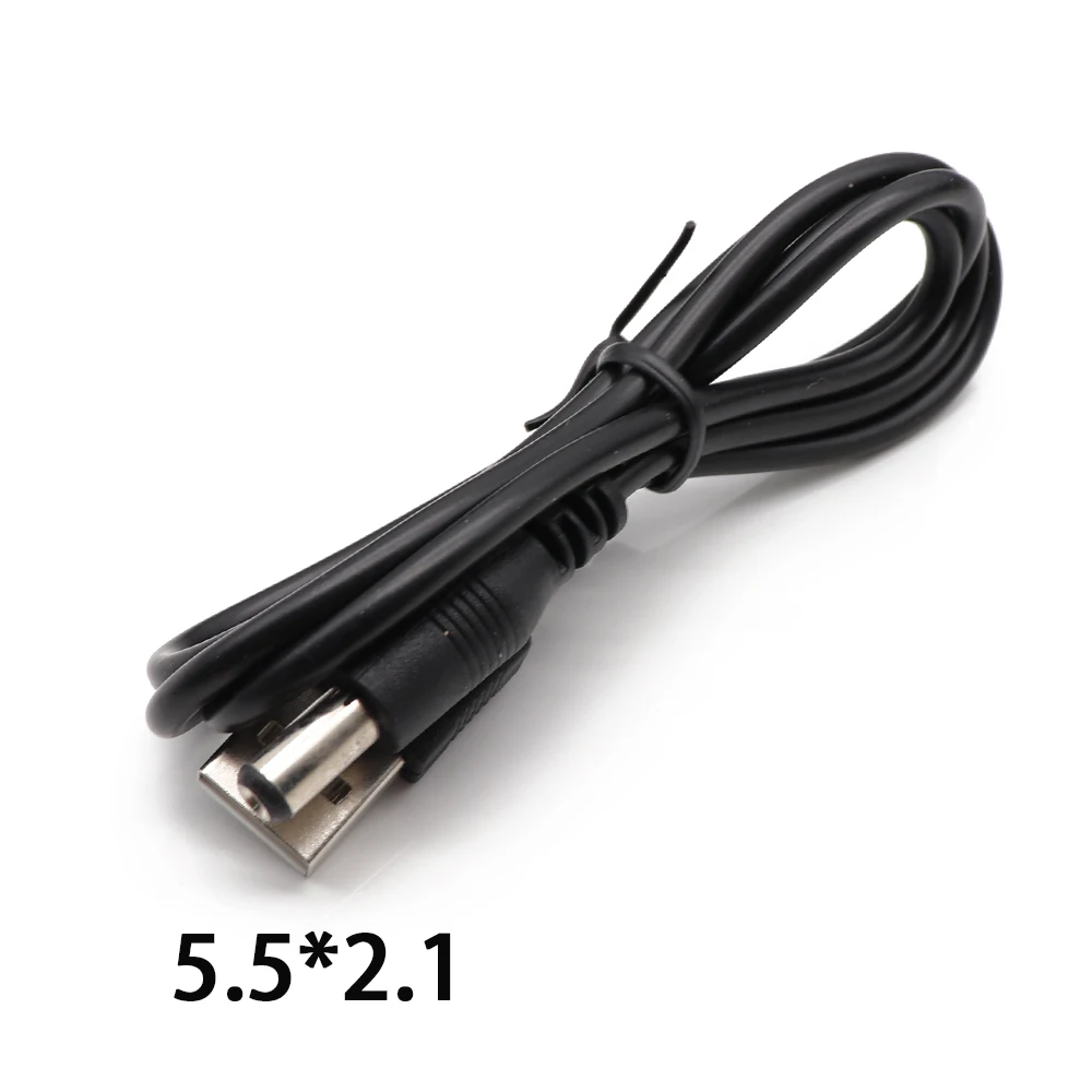 F Адаптер питания постоянного тока Вилка USB преобразует в 2,5*0,7/3,5*1,35/4,0*1,7/5,5*2,1 мм черный прямоугольный разъем с соединительным кабелем - Цвет: F