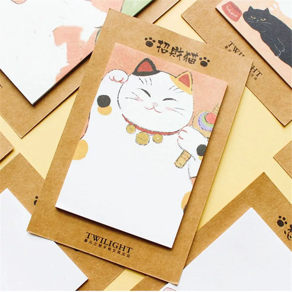 

30 Sheets Lovely Cartoon Animals Memo Pads Kawaii Sticky Notes Paper Bookmark Office Writing Pad Message Card School Stationery