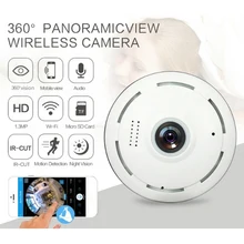 960P беспроводная Wi-Fi камера безопасности 360 градусов рыбий глаз панорамная ip-камера обнаружения движения камеры наблюдения обнаружения движения