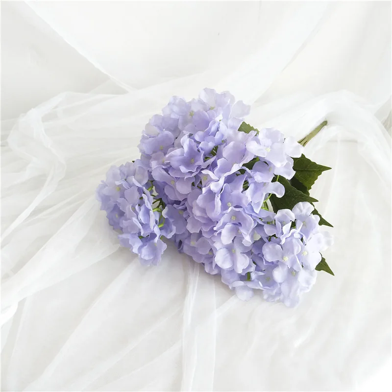 Light Purple Высокое качество 5 искусственный шёлковый пион цветы искусственная Гортензия невесты Свадебные дома вечерние день Святого Валентина украшения - Цвет: Light Purple