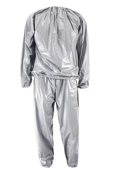

Heavy Duty Fitness Weight Loss Sweat Sauna Suit Exercise Gym Anti-Rip Silver 4XL