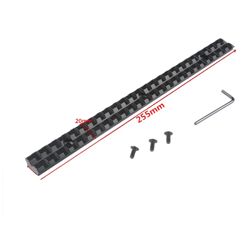 

Tatical Gun Picatinny Rail 20MM Weaver Mount Base 25 Slots 255mm Length Hunting Rifle Gun Scope Mounts Accessories caza