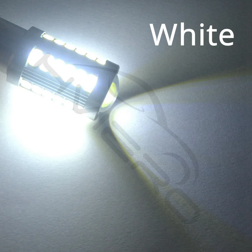 Hviero White Red Yellow 1156 Ba15s 1157 BAY15D P21 5W 33SMD 5630 5730 LED Car Brake Lights Tail Lamps Turn Signal Auto Rear Reverse Bulbs DRL