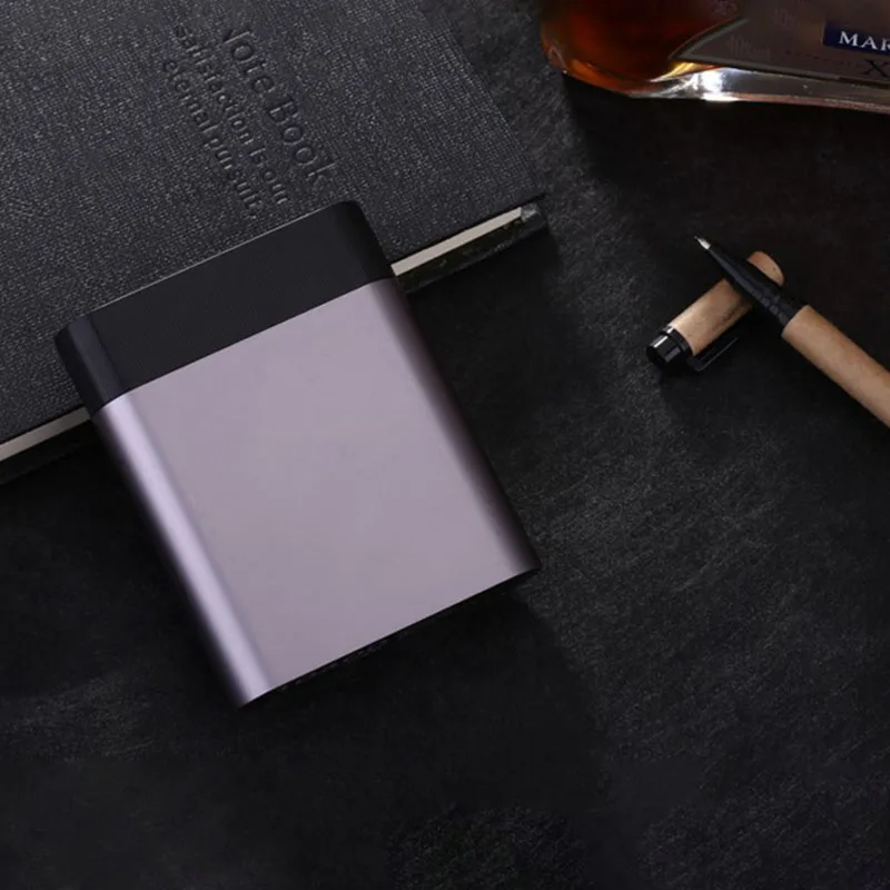 4x18650 PowerBank чехол батарейный блок Сварка-доступное зарядное устройство коробка Diy алюминиевый сплав Зарядка сокровище оболочка для IPhone смартфон - Цвет: Dark Gray No Battery