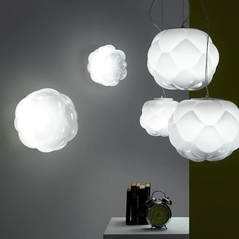 Современный Стеклянный облачный подвесной светильник s, скандинавский креативный Лофт, подвесной светильник для спальни, гостиной, столовой, домашний декор, светильник, светильники