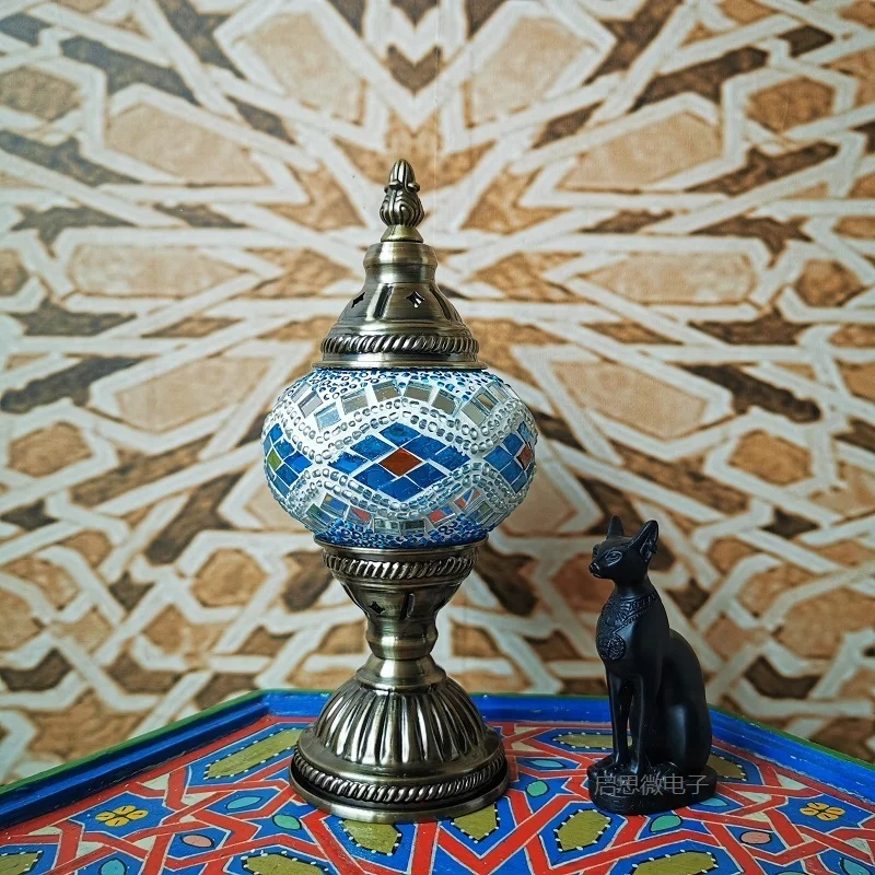 arte deco artesanal lamparas de mesa mosaico